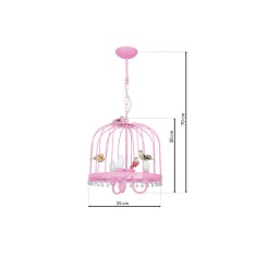 Lampa wisząca CANARIA PINK 3xE14 MLP6504