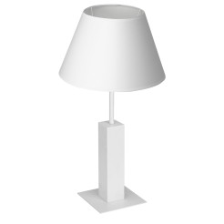 lampka gab. square column short, 1xE27 white/white cone shade 2915 3640