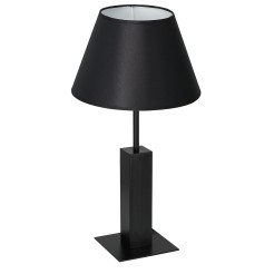 lampka gab. square column short, 1xE27 black/black-white cone shade 2917 3642
