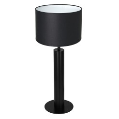 lampka gab. round column, 1xE27 black/black-white cylinder shade 2938 3663