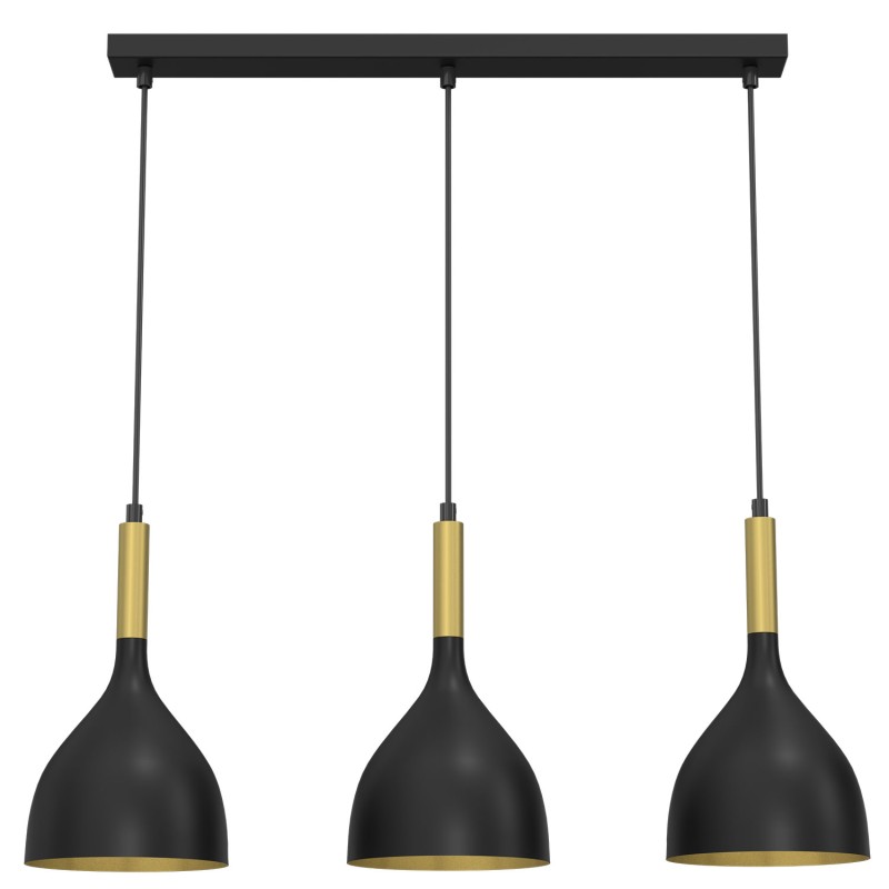 żyrandol line bar  black/gold 3 3891