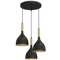 żyrandol plate dia 300  black/gold 3 3892