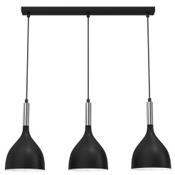 żyrandol line bar  black/chrome 3 3894