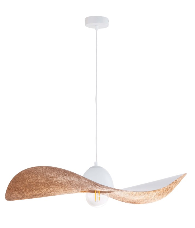 Kapello L biały/miedź ø 76cm lampa wisząca 32337