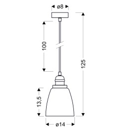 VOICE LAMPA WISZĄCA 1X40W E27 CHROMOWY 31-70821