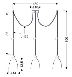 VOICE LAMPA WISZĄCA 4X40W E27 CHROMOWY 34-70838