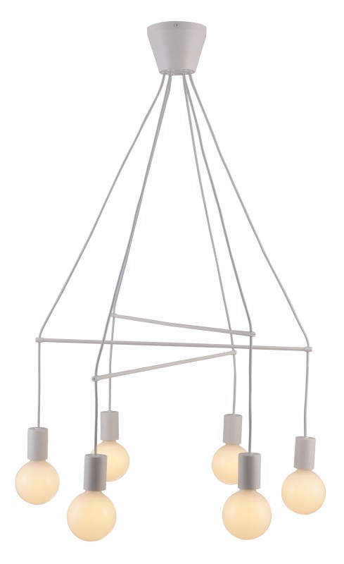 ALTO LAMPA WISZĄCA 6X40W E27 BIAŁY MATOWY 36-70920