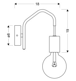 BASSO LAMPA KINKIET 1X40W E27 BIAŁY MATOWY 21-70982