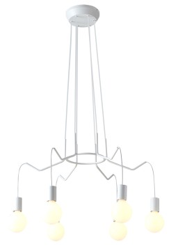 BASSO LAMPA WISZĄCA 6X40W E27 BIAŁY MATOWY 36-71026