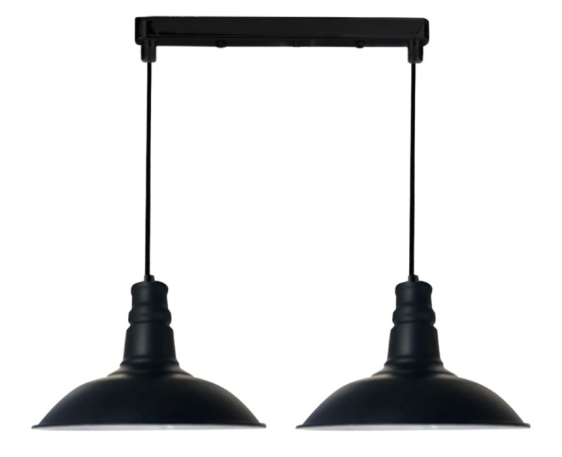 CONSUELA LAMPA WISZĄCA 2X60W E27 CZARNY 32-57624