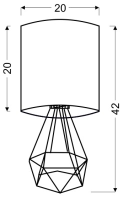 GRAF LAMPA GABINETOWA 1X60W E27 BIAŁA 41-62925