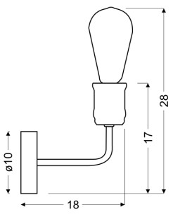 GOLDIE LAMPA KINKIET 1X60W E27 CZARNY+PATYNA (Z ŻARÓWKĄ 3030948) 21-56160