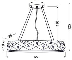 GLANCE LAMPA WISZĄCA 65 28W LED 4000K BIAŁY 31-64844