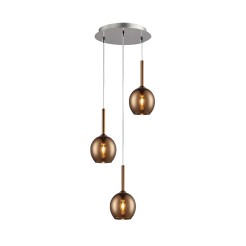 MD1629-3B MONIC LAMPA WISZĄCA MIEDŹ/COPPER