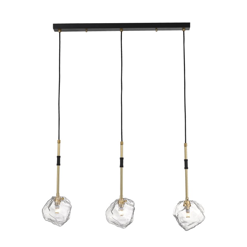 P0488-03K-SEAC ROCK LAMPA WISZĄCA CZARNY MAT-ZŁOTY MAT/MATT BLACK-MATT GOLD