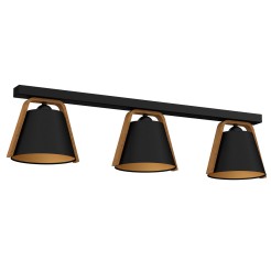 plafon line bar  (black/wood, black/gold shade No 2951) 3 0642