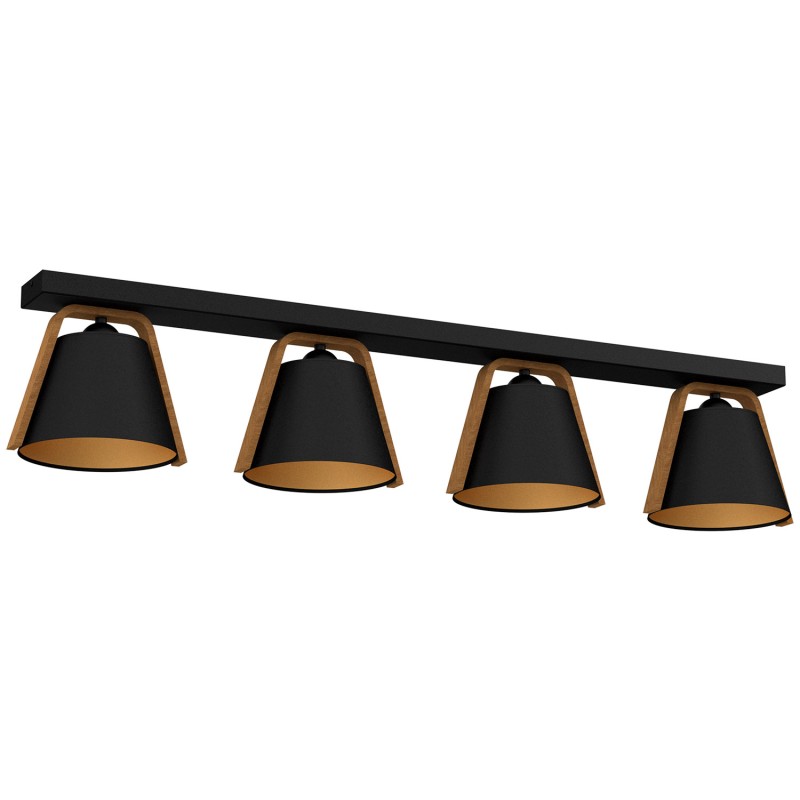 plafon line bar  (black/wood, black/gold shade No 2951) 4 0643