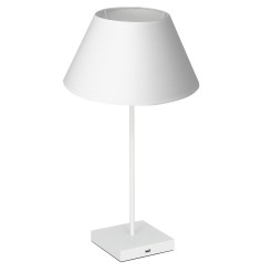 lampka gab. USB charger, 1xE27 white/white cone shade 2915 0717