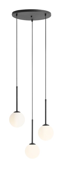 LAMPA WISZĄCA BOSSO 3 RING BLACK 1087E1_R