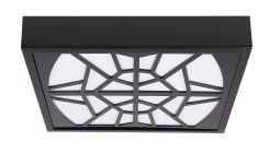 LASER 1 LAMPA SUFITOWA PLAFON CZARNY 1X18W LED 4000K KLOSZ CZARNY+BIAŁY 10-05854