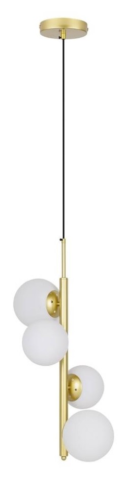 CORDEL LAMPA WISZĄCA MOSIĄDZ 4X20W G9 KLOSZ BIAŁY 34-01559