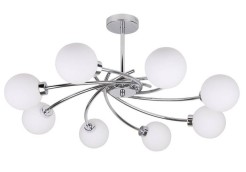 AGAPANT LAMPA WISZĄCA CHROMOWY 8X40W G9 KLOSZ BIAŁY 38-03348