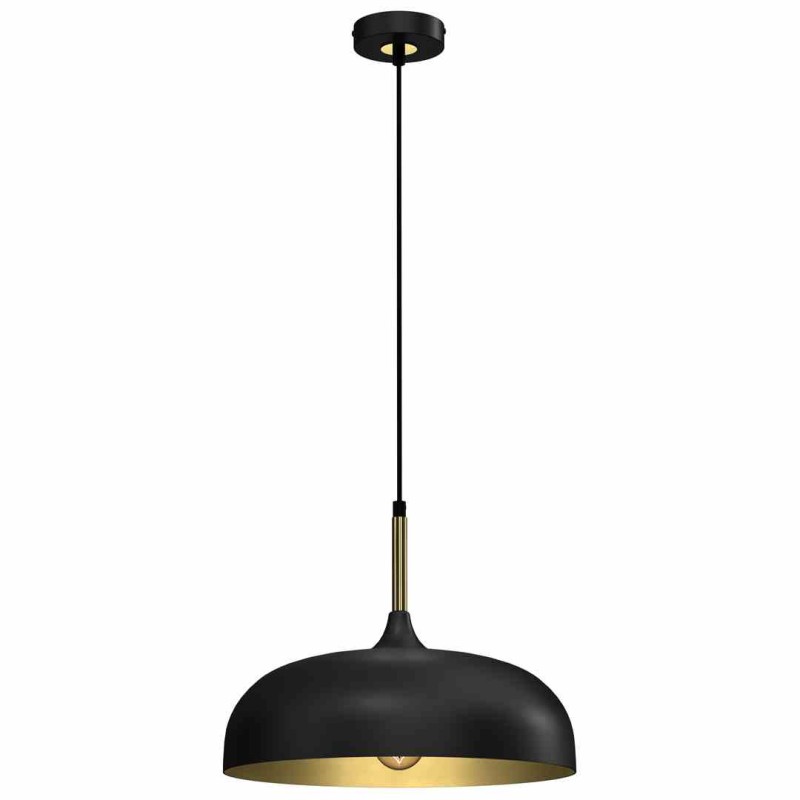 Lampa wisząca LINCOLN BLACK/GOLD 1xE27 35cm MLP8030