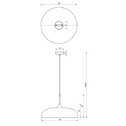 Lampa wisząca LINCOLN BLACK/GOLD 1xE27 35cm MLP8030