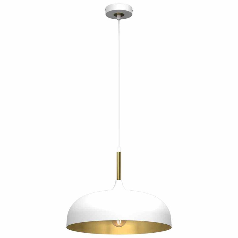 Lampa wisząca LINCOLN WHITE/GOLD 1xE27 35cm MLP8031
