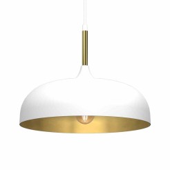 Lampa wisząca LINCOLN WHITE/GOLD 1xE27 35cm MLP8031