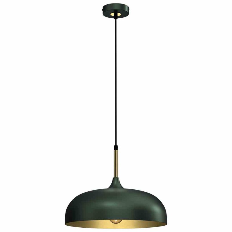 Lampa wisząca LINCOLN GREEN/GOLD 1xE27 35cm MLP8032