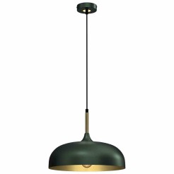 Lampa wisząca LINCOLN GREEN/GOLD 1xE27 35cm MLP8032