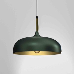 Lampa wisząca LINCOLN GREEN/GOLD 1xE27 35cm MLP8032