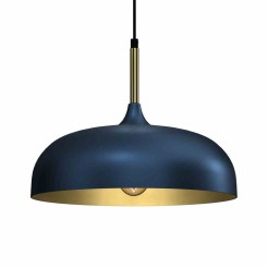 Lampa wisząca LINCOLN BLUE/GOLD 1xE27 35cm MLP8033