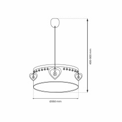 Lampa wisząca HEART 1xE27 MLP8278