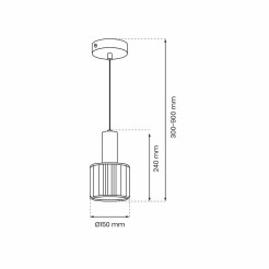 Lampa wisząca CRISTAL 1xE27 MLP8360