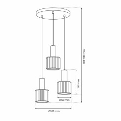 Lampa wisząca CRISTAL 3xE27 MLP8362