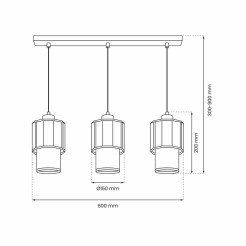 Lampa wisząca BLANCO 3xE27 MLP8365