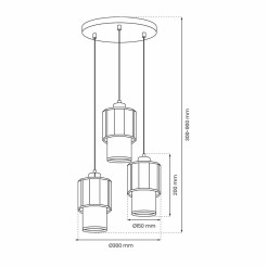 Lampa wisząca BLANCO 3xE27 MLP8366