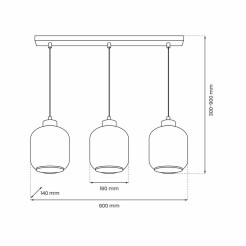 Lampa wisząca SOMBRA MIX 3xE27 MLP8368