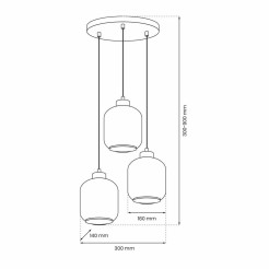 Lampa wisząca SOMBRA MIX 3xE27 MLP8369