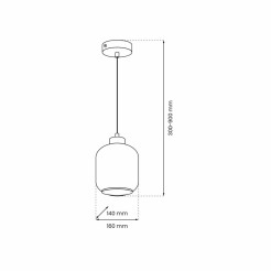 Lampa wisząca SOMBRA SMOKED 1xE27 MLP8373