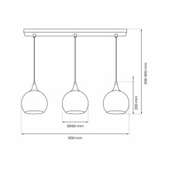 Lampa wisząca MONTE SILVER 3xE27 MLP8322