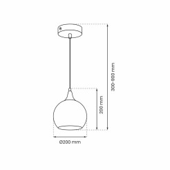 Lampa wisząca MONTE GOLD fi 200 1xE27 MLP8400