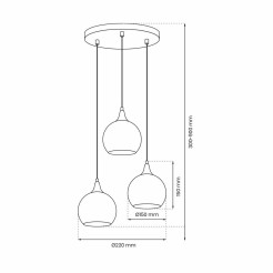 Lampa wisząca MONTE GOLD 3xE27 MLP8403