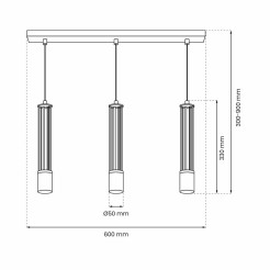 Lampa wisząca ESTILO 3xGU10 MLP8410