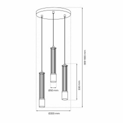 Lampa wisząca ESTILO 3xGU10 MLP8411