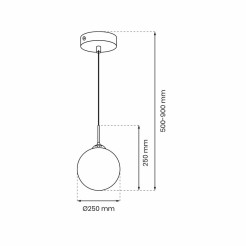 Lampa wisząca REFLEX fi 250 1xE27 MLP8414