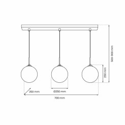 Lampa wisząca REFLEX 3xE14 MLP8415