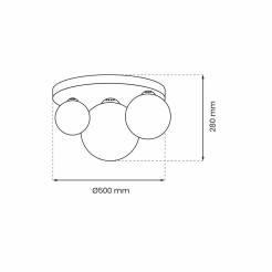 Lampa sufitowa REFLEX 2xE14 + 1xE27 MLP8417